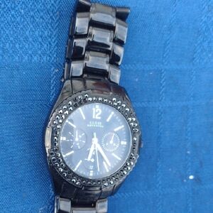 Guess Black Stainless Steel Watch NWOT